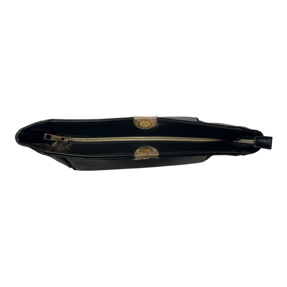 Bergdorf Goodman Black Vegan Leather Clutch Bag NWOT - Picture 6 of 7
